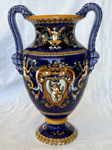 Beau vase faience de gien - en,