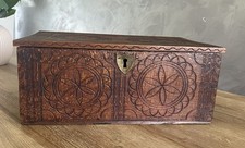 Ancien Coffre De Dentellière En Bois XIXeme Siècle