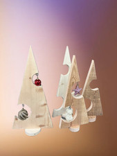 Sapin de noël en bois personnalisable 40x20cm, contactez moi pour + d’informatio