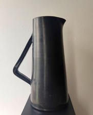 Vintage Ceramic - Accolay - Large Modernist Pitcher - Satin Black