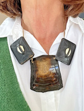 Collier ethnique ancien Cuir