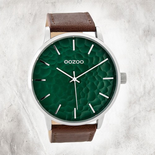 Oozoo cuir montre - cuir, hommes