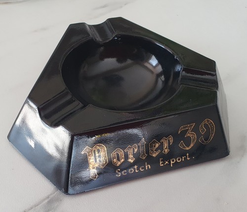 Cendrier verre noir - noir, porter