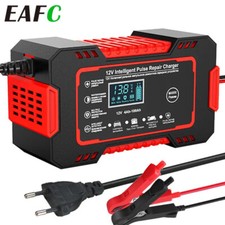 Chargeur De Batterie De Voiture LCD Charge Rapide Auto Moto  Camion 12V
