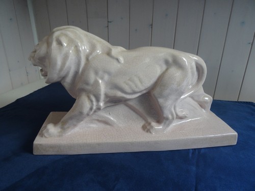 Lion sur terrasse - art, déco
