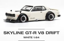 NISSAN Skyline GT-R V8 Drift - Hakosuka  - white - Pop Race 1:64