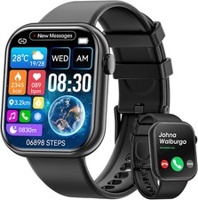 Montre connectée 1.85" Bluetooth Appel Cardio Fitness Android iOS Homme Femme