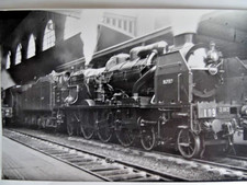 carte photo -CPA train  locomotive vapeur NORD au départ de gare- Perret-ref 241