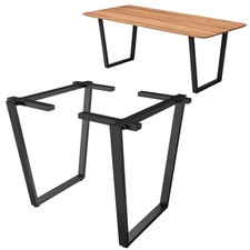 Pieds de table 2 x métal noir