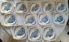 12  SUPERBES ASSIETTES ENTREMETS  FAÏENCE TERRE DE FER CLAIREFONTAINE  (DESSERT)