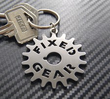 PIGNON FIXE Fixie Moto Rail Cycle Porte-clé Key Acier Inoxydable Cadeau
