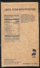 PORT OFFERT Rare Ration combat USA MRE CASHER Lentilles et patate douce Emb 2024