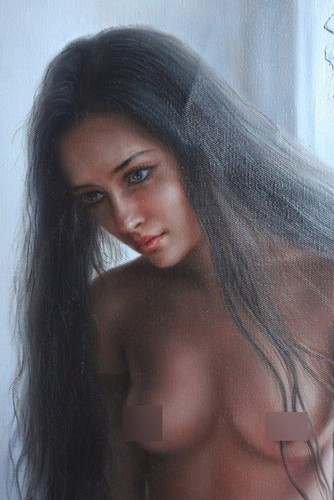 Portrait originale fille nue