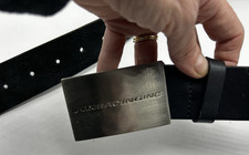 Fox Racing Belt Mens M Black Leather Logo Moto Dirt Bike Moto Motorcyle Read