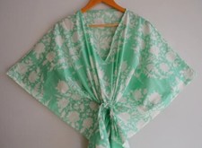 Robe Maxi Kaftan En Coton Vert
