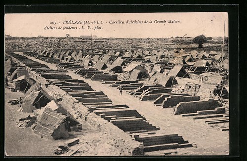 Cpa trélazé carrières - cpa, trélazé,