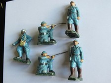 Ancien Soldats 5 poilus de la