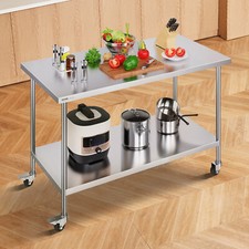 VEVOR Table de Travail en Inox