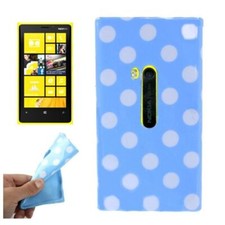 Coque TPU Pour Téléphone Nokia Lumia 920 Bleu Clair / Blanc
