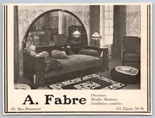 1900 A. Fabre decorator modern furniture. Antique Art Deco Ad Advertising (75)