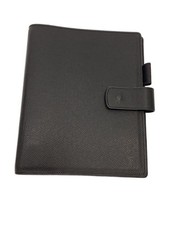 LOUIS VUITTON Agenda GM Taïga Cuir Noir Couleur Unie Homme Planner R20232