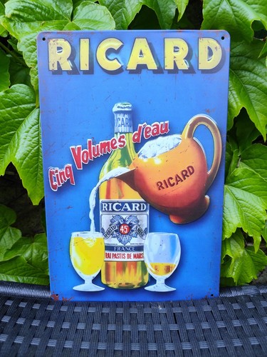 Plaque métal ricard 20x30cm - plaque,