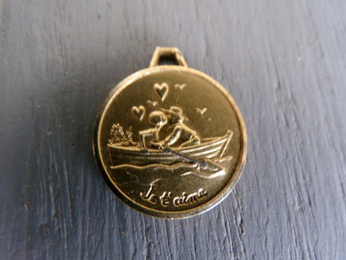 Pendentif peynet métal - peynet, doré