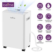 électrique Déshumidificateur pour pièce de 25m² appareil de déshumidification