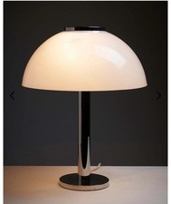 Vintage Beisl Leuchte Plexi & Chrome Table Lamp