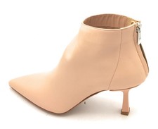 Ovyé AT7100 Bottine En Cuir Rose Avec Fermeture Éclair Arrière Talon 7CM C