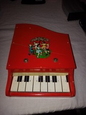 Vintage Working Child’s Red 'Grand Piano' Toy Retro Antique Musical Instrument