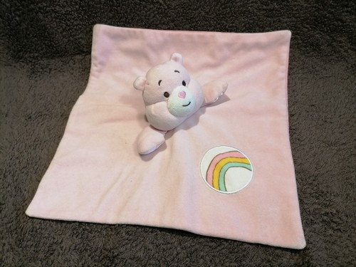 Doudou plat bisounours rose - doudou,