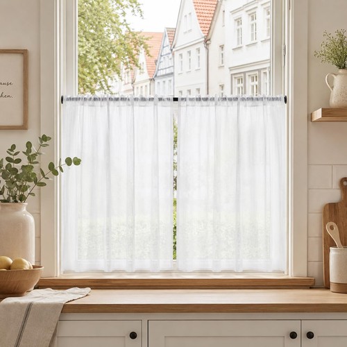 Rideaux brise bise aspect lin - rideaux,