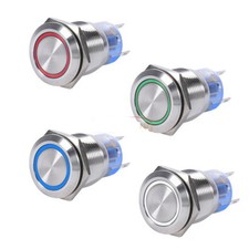 12V LED 19mm Metal