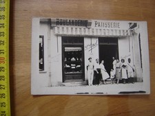 Old postcard bakery patisserie P Penel with employees or customers