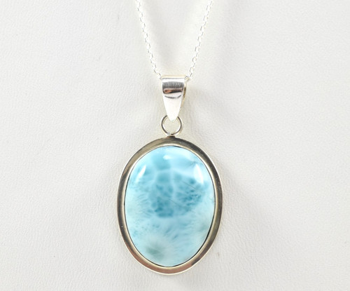 Pendentif larimar dominicain