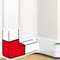 Angle plat pour - 90°,