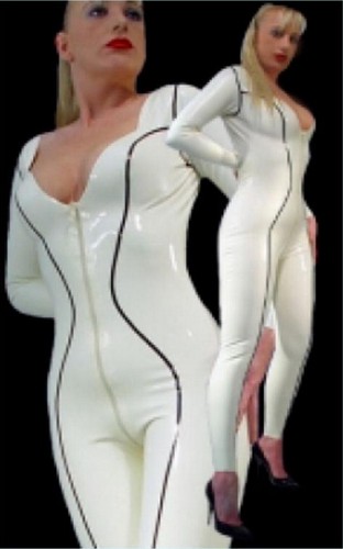 Combinaison latex sexy - sexy, blanche