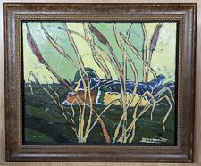 MICHEL BROSSEAU (1948-   ) Tableau 16''x 20'', Canard de bois,  2002, Acrylique