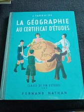 1954-geographie au certificat d'etudes-cours moyen -Livre scolaire ecole