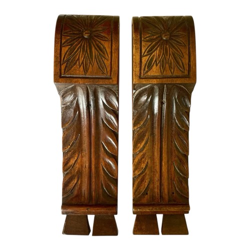 Paire ornements sculptés - d’ornements,