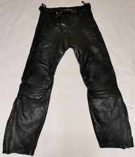 Leather Trousers Motorcycle Pants Genuine Leather Size 94 Original 80s Wilh. Krawehl 