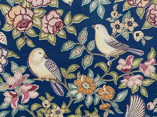 Morris oiseau floral bleu - oiseau,