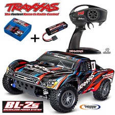 Traxxas Slash 4x4 Rouge 1/10 de Courte Durée Rtr BL-2S Brushless+4A Chargeur +