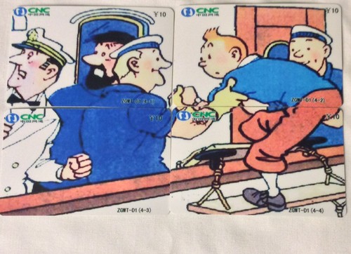 Tintin puzzle lot - lot, telecartes