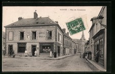 Old postcard Voves, Rue du Commerce 1913 