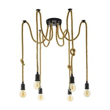 Lustre Vintage Rustique Corde
