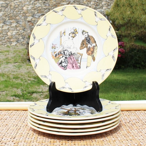 Ensemble assiettes plates - de, 6