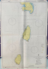 Amirauté 596 Sud Martinique À Saint Vincent Ouest Antilles Genius Carte Tableau