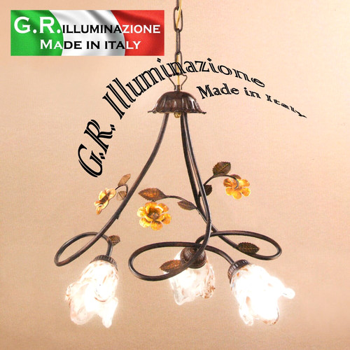 Lustre fer forgé classique